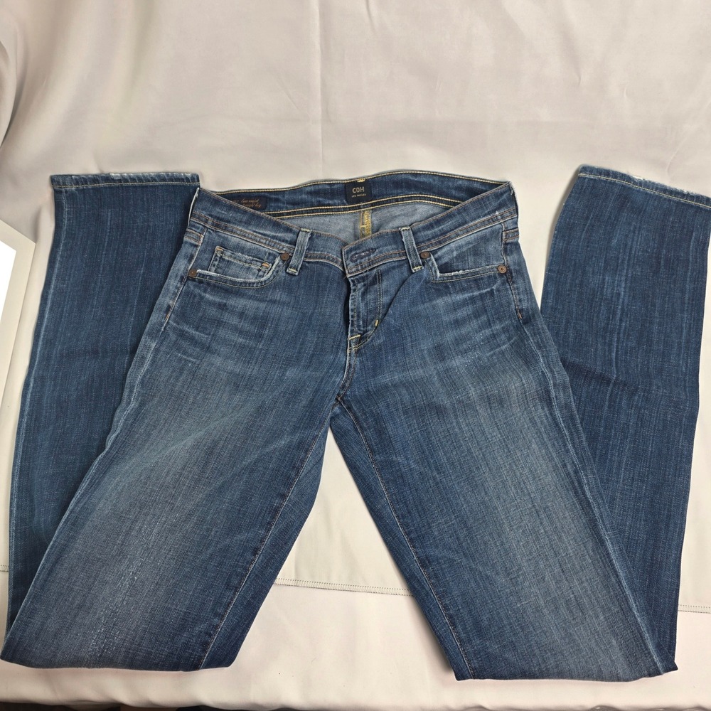 Citizens of Humanity Ava 142 Low Waist Straight Leg Jeans Blue Size 28